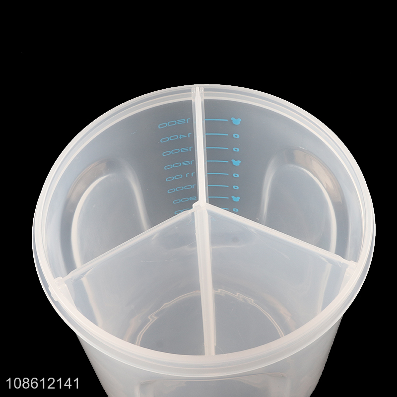 Wholesale cute clear rotating airtight plastic cereal storage jar