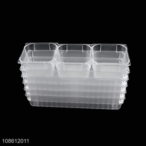 Factory supply clear plastic drawer <em>organizers</em> set for vanity dresser