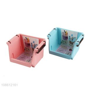 New product plastic desktop <em>organizers</em> set with handles for home office