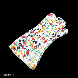 Wholesale floral print cotton gauze safety <em>gloves</em> for <em>gardening</em> landscaping