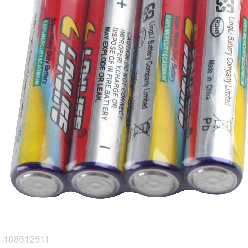 Low price 1.5V AA carbon-zinc batteries high-performance batteries