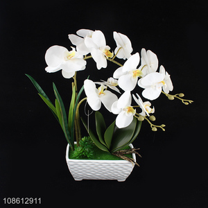 New arrival 13heads artificial flower with ceramic flower pot