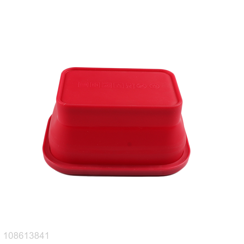 Factory price collapsible silicone lunch box refrigerator food crisper