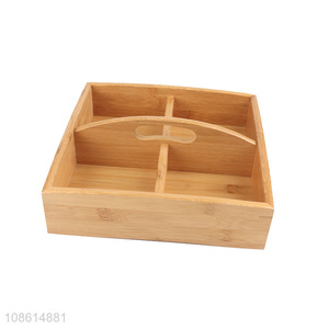 Hot products bamboo dry fruit box storage case with handle