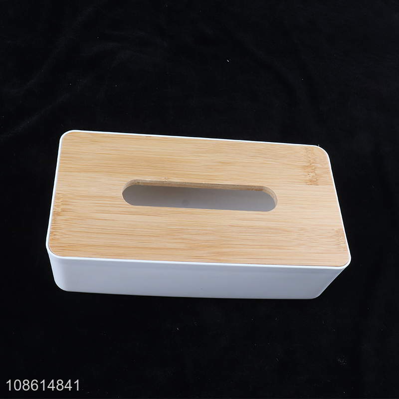 Factory direct sale desktop plastic tissue box for household