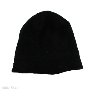 Latest design black men fashion beanies hat for sale