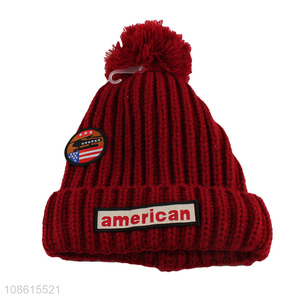 Hot items red winter thickened men beanies hat for sale