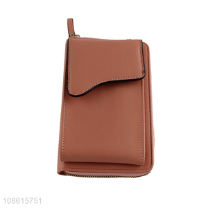 Online wholesale portable ladies pu leather wallet