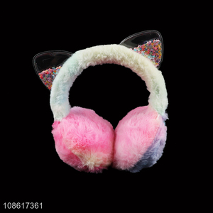 New products colorful faux fur earmuff winter <em>warm</em> plush ear warmer