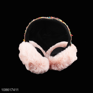 High quality luxury soft winter plush <em>earmuff</em> faux fur ear warmer