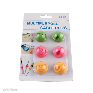 Good quality 6pieces multipurpose cable clips cable organizer