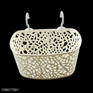 Latest design bathroom kitchen <em>plastic</em> storage basket with <em>hook</em>