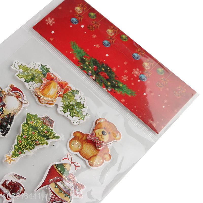 Hot Sale Adhesive Merry Christmas Ornament Stickers Decorative Stickers