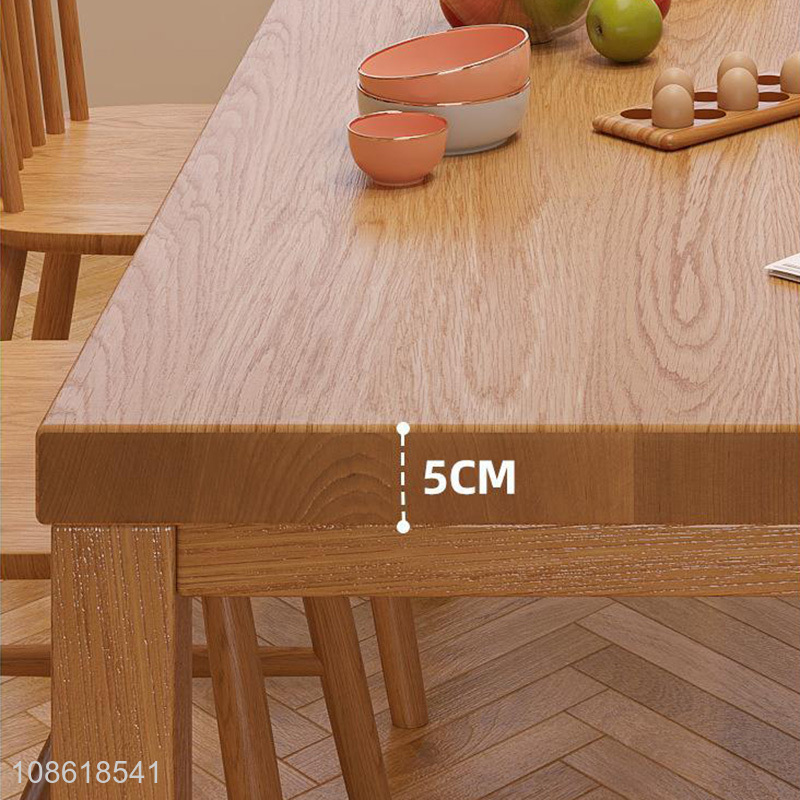 Good quality rectangular solid wood dining table wooden kitchen table