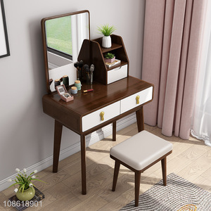 Factory direct sale solid wood storage cabinet dressing table