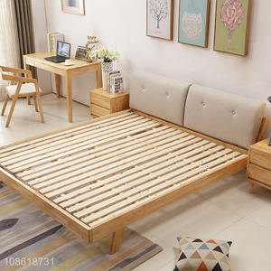 Hot selling bedroom furniture solid wood bed wholesale