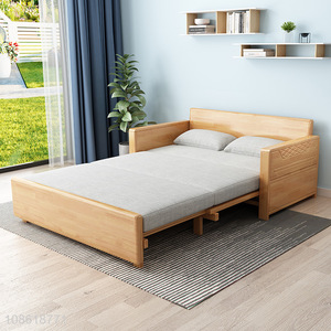 Most popular space saving all solid wood folding sofa bed