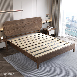 Popular products bedroom furniture modern simple solid wood bed