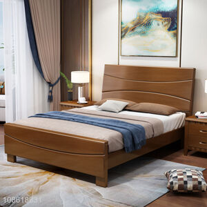 Factory price solid wood bed bedroom furniture for sale