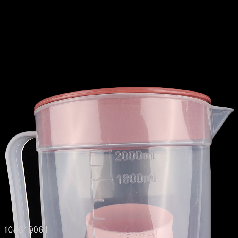 Factory price 2000ml plastic water jug water pitcher set with 4 cups