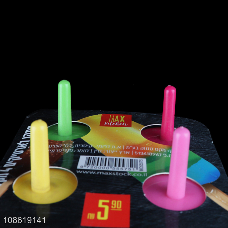 Best selling 4-cavity food grade ice pop maker plastic popsicle molds