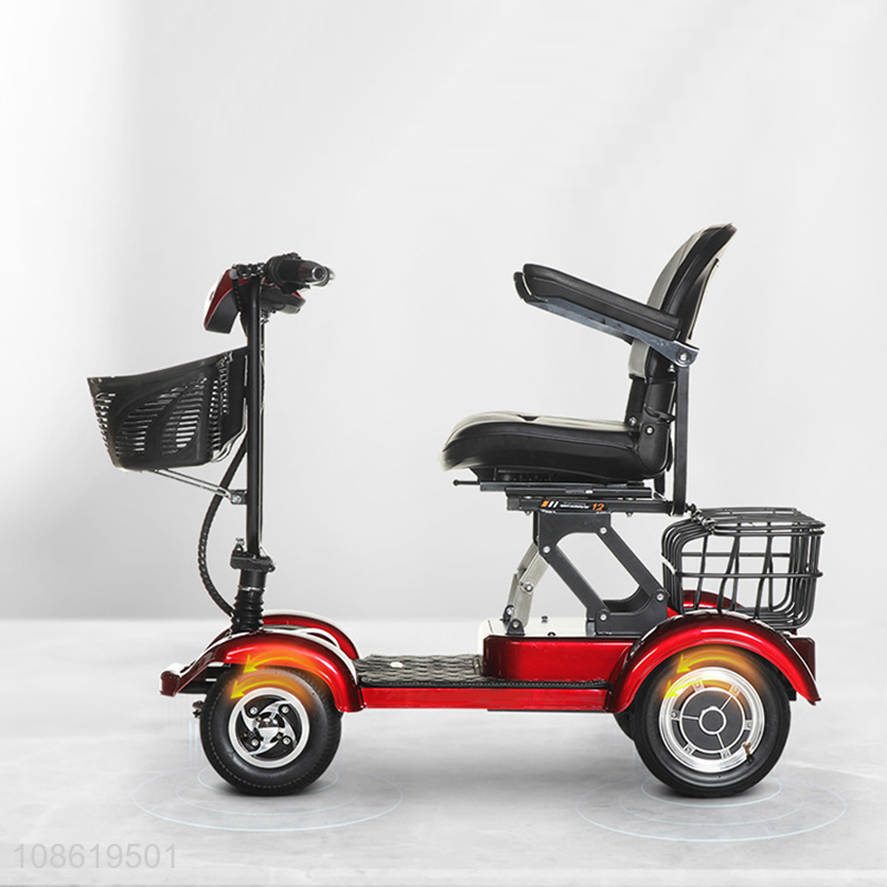 Wholesale lithium battery three-gear speed folding electric trike for elder people