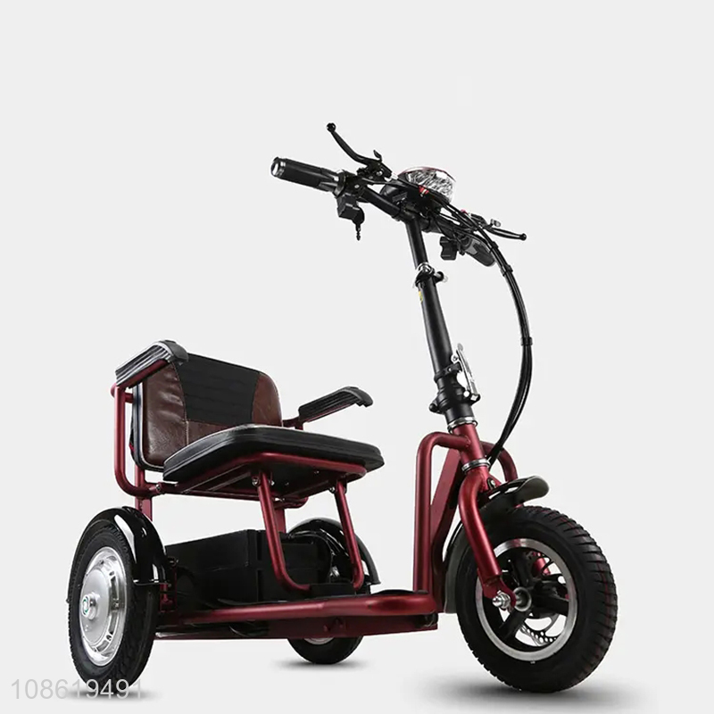 Hot sale lithium battery three-gear speed folding electric trike with led light