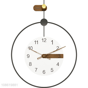 Hot selling minimalist home decor metal <em>wall</em> clock mute <em>clocks</em>