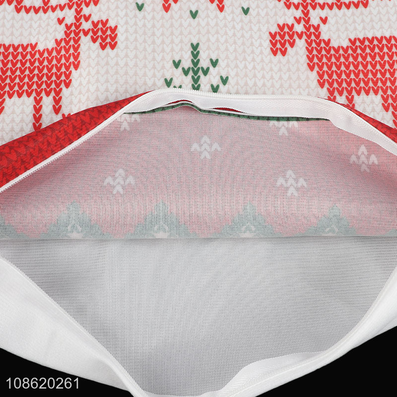 Top quality christmas decoration polyester pillow cover for sale