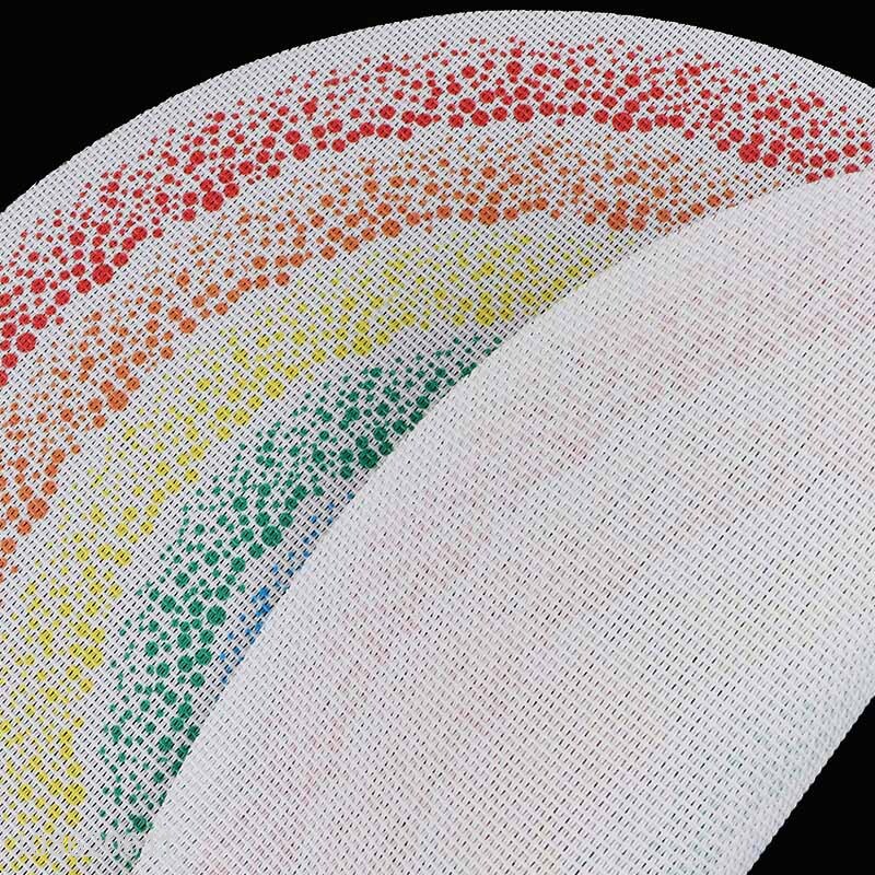 New product round woven textilene table mat placemat for sale