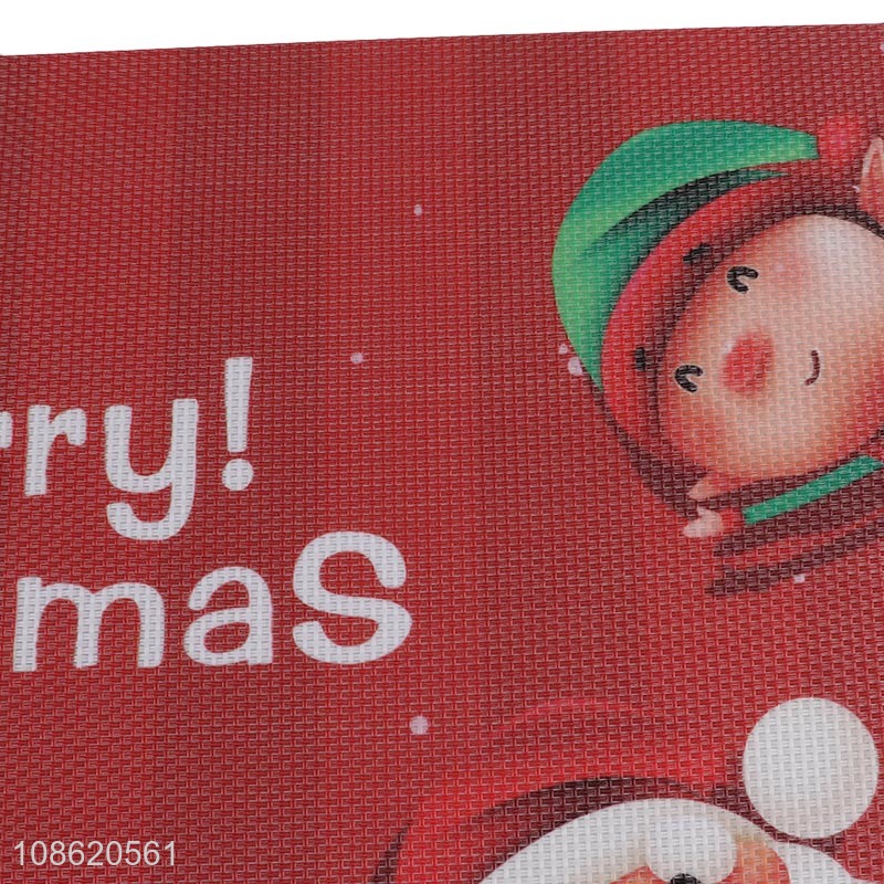 Wholesale reusable non-slip textilene placemat Christmas table mat