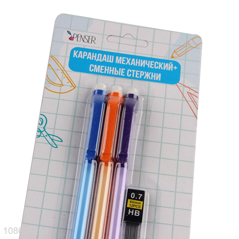 Hot selling school students mechanical pencil with pencil lead