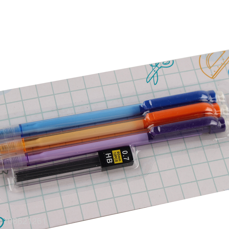 Hot selling school students mechanical pencil with pencil lead