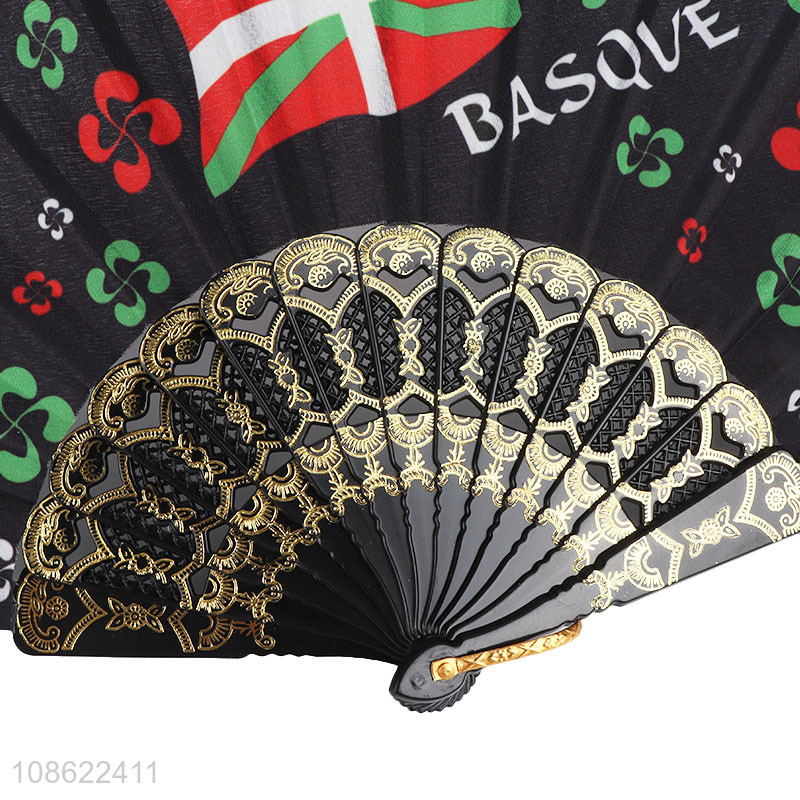 Good selling fashion portable folding hollow lace fan wholesale