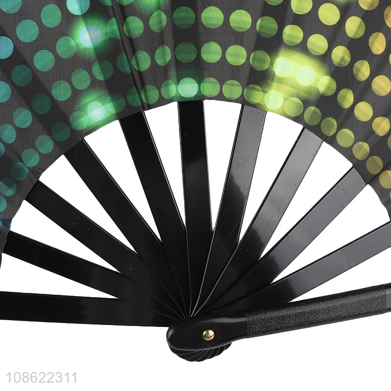 Hot products portable fluorescent folding hand fan for sale