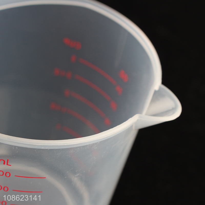 Wholesale 3pcs transparent plastic measuring cup for baking & cooking