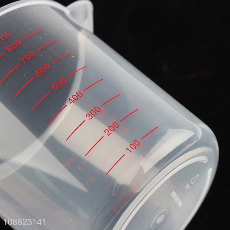 Wholesale 3pcs transparent plastic measuring cup for baking & cooking