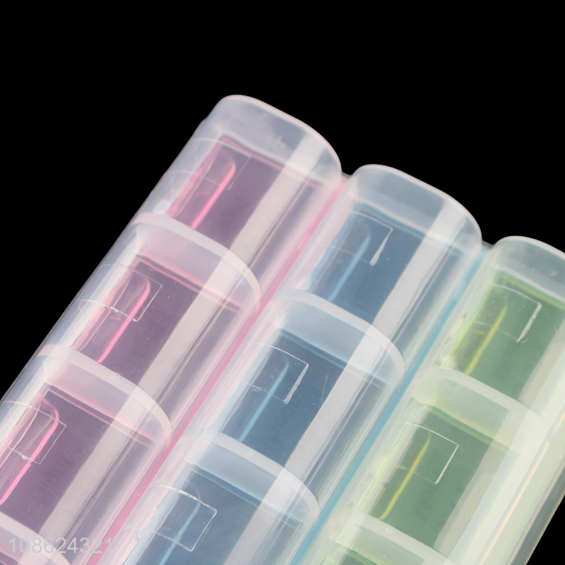 Good quality portable 7 day pill case 21 compartments pill box