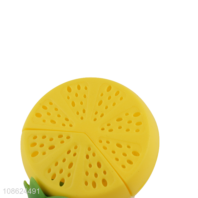 Online wholesale cute lemon shape stainless steel silicone tea stainer