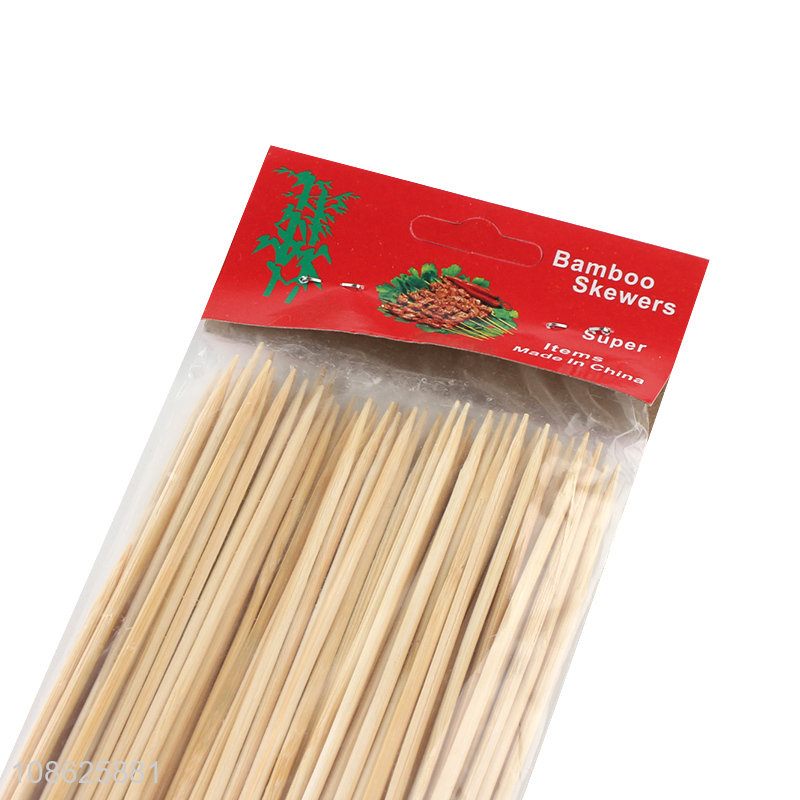 Wholesale 90pcs disposable bamboo sticks natural bamboo skewers