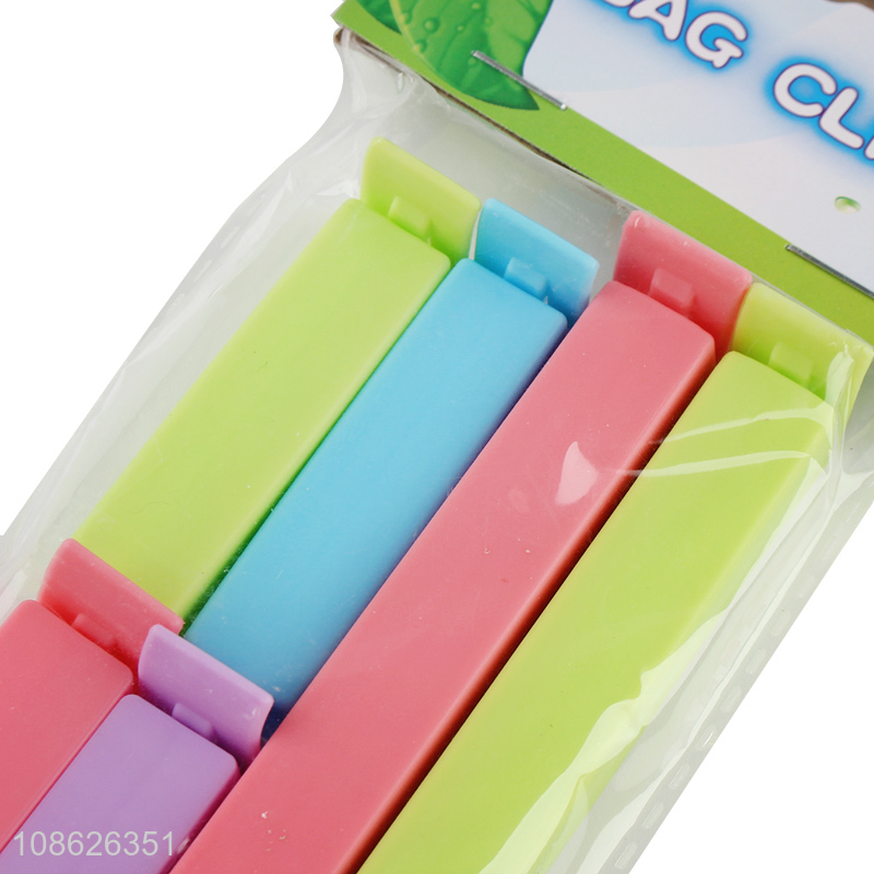 Good quality 6pcs colorful plastic bag clip food bag sealing clip