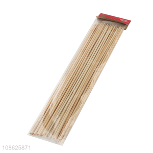 Wholesale 50pcs natural bbq skewers <em>bamboo</em> sticks for barbecue