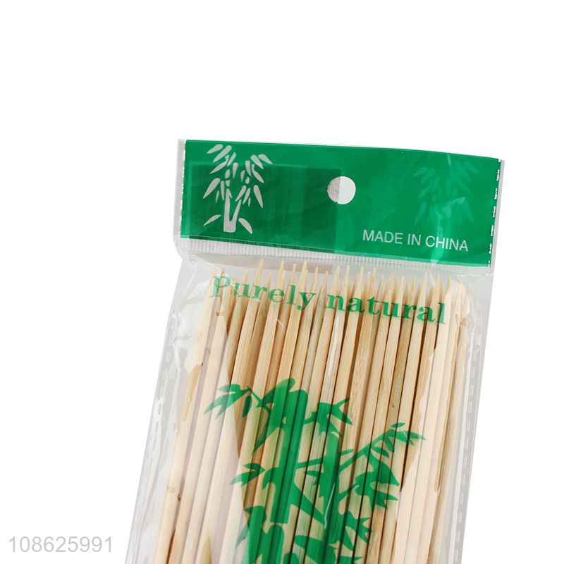Hot selling 80pcs natural bamboo sticks barbeque grill skewers