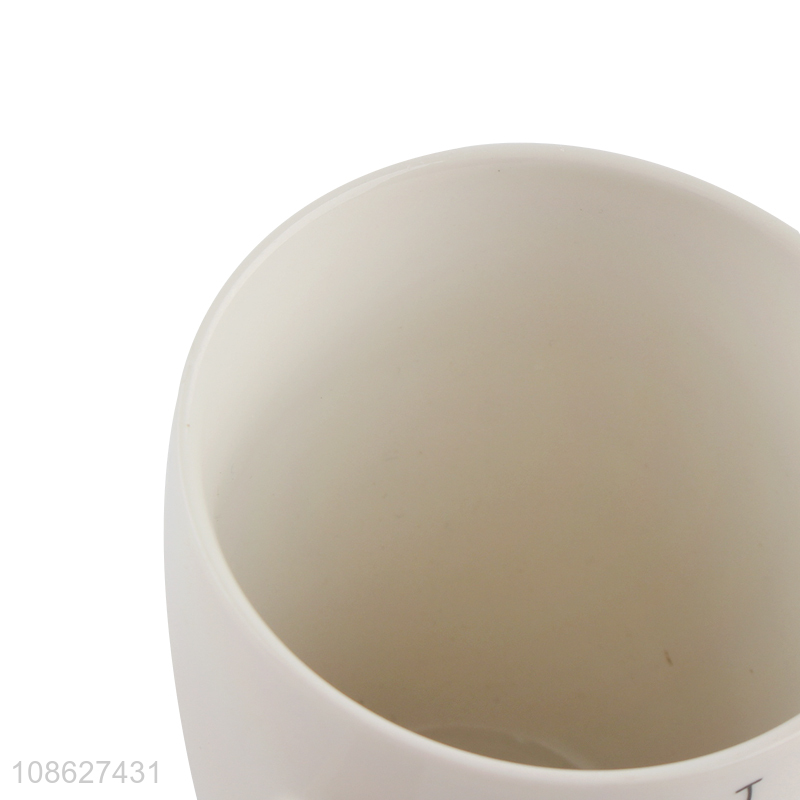 Most popular 380ml ceramic water cup drinking cup with handle