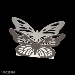 Wholesale butterfly design metal napkin holder for kitchen dining table