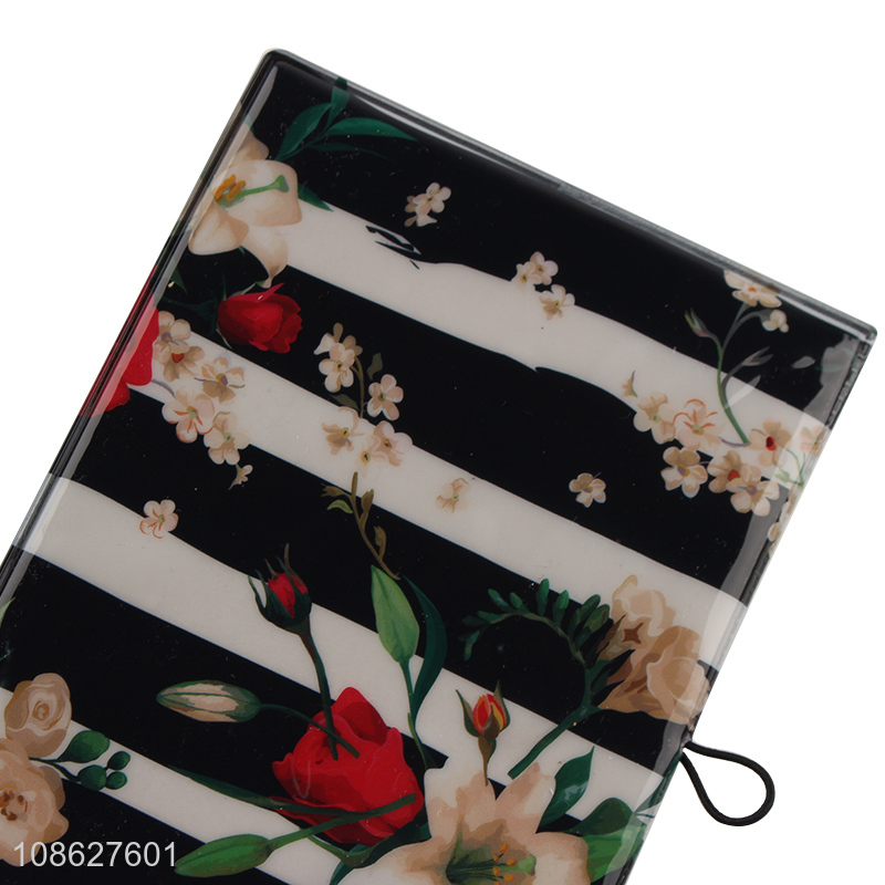 Wholesale trendy floral print pvc card bag passport bag for travelling