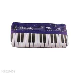 Good quality novelty piano pen bag pu leather pencil pouch
