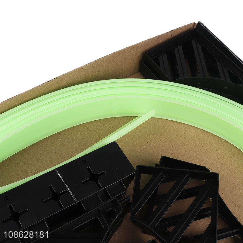 Hot selling glow in dark car railway toy race track toy