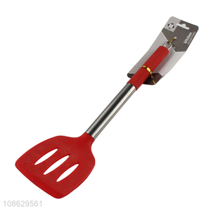 Good price heat resistant slotted spatula silicone slotted spatula