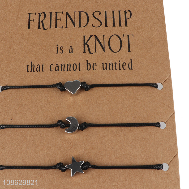 Top quality 3pcs alloy couple friendship fashion bracelet